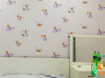 Giấy dán tường phòng bé gái đáng yêu