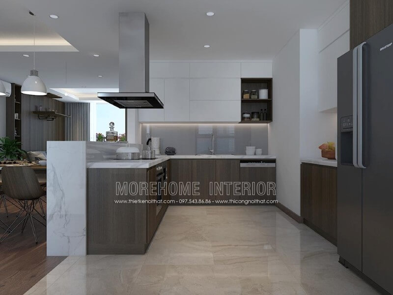 Tủ bếp gỗ công nghiệp hiện đại sang trọng Tủ bếp đẹp, sang trọng và đẳng cấp