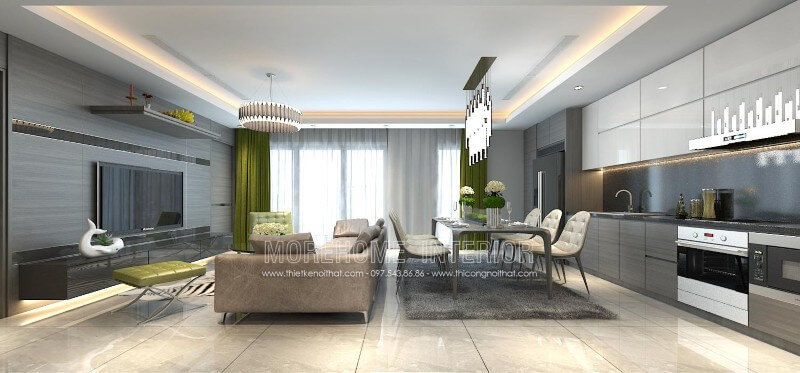 Thiết kế tủ bếp gỗ công nghiệp Melamine phong cách hiện đại và lạ mắt Tủ bếp đẹp, sang trọng và đẳng cấp