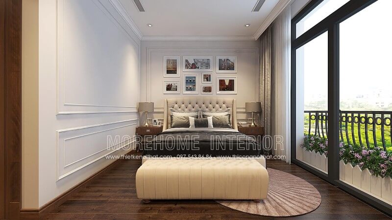 Mẫu giường ngủ đẹp tại Hà Nội được hoàn thiện bởi Morehome