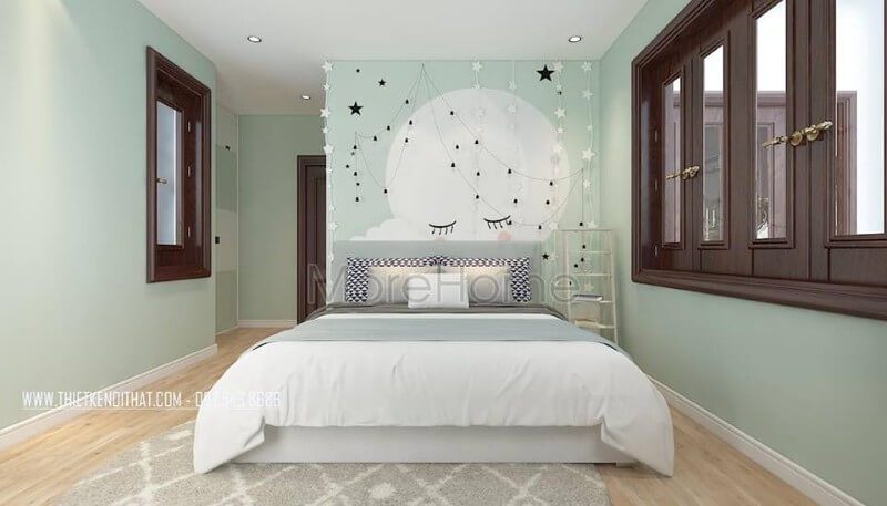 Mẫu giường ngủ gỗ công nghiệp đẹp cho các loại hình nhà ở như chung cư, nhà phố, biệt thự và cả bé trai.