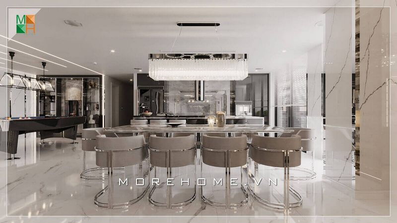 ăn
Bộ bàn ăn 8 ghế được thiết kế độc đáo với chân sắt kết hợp với đệm lưng nỉ, có hình dạng bo tròn ôm lưng người ngồi, tạo cho người dùng cảm giác thoải mái khi bữa ăn.