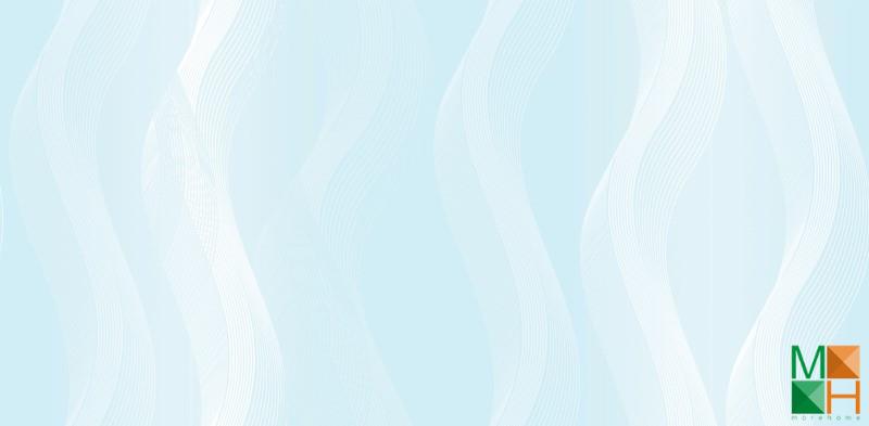Làm mát không gian với giấy dán tường màu xanh dương